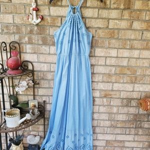 Stunning Baby Blue Maxi Ladies Summer Dress.